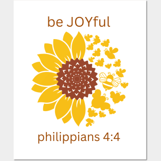 Be Joyful - Philippians 4:4 Posters and Art